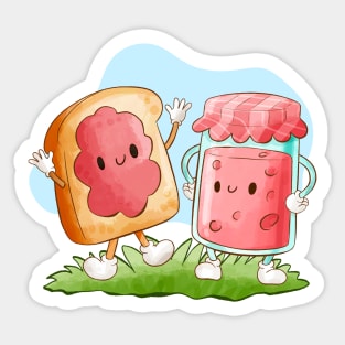 Funny Strawberry Jam Sticker